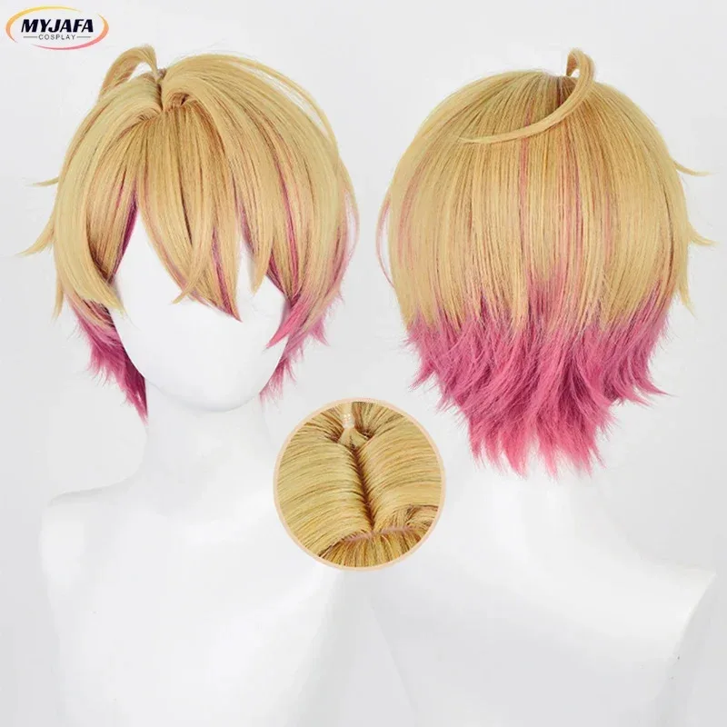 

NewHoshino Akuamarin Cosplay Wig Oshi No Ko Cosplay 32cm Orange Pink Heat Resistant Synthetic Hair Anime Cosplay Wigs + Wig Cap2