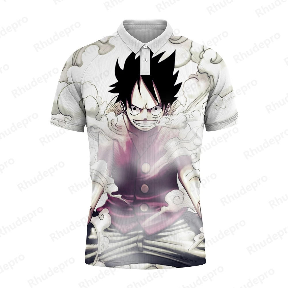 

One Piece Men's Polo Shirt Monkey D Luffy Harajuku Style Y2k Clothes Streetwear Gift T-shirts Hip Hop Clothing Trend New