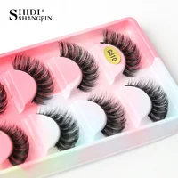 SHIDISHANGPIN-pestañas postizas largas y naturales, 3/5 pares, esponjosas, 3D, espectaculares, maquillaje