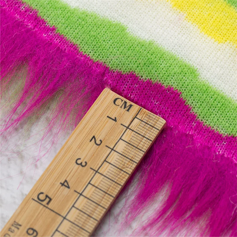 Rainbow Imitation Fox Plush Fabric for Clothing Fur Collar Handmade DIY Scarf Decoration Carpet Accessories Mat Diy Sewing Cloth - view 6