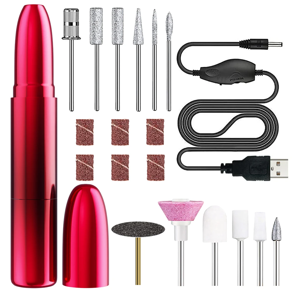 أدوات احترافية لباديكير أظافر Efile، مجموعة مثقاب مبرد أظافر كهربائية محمولة، لتلميع الأظافر وإزالة البشرة #1