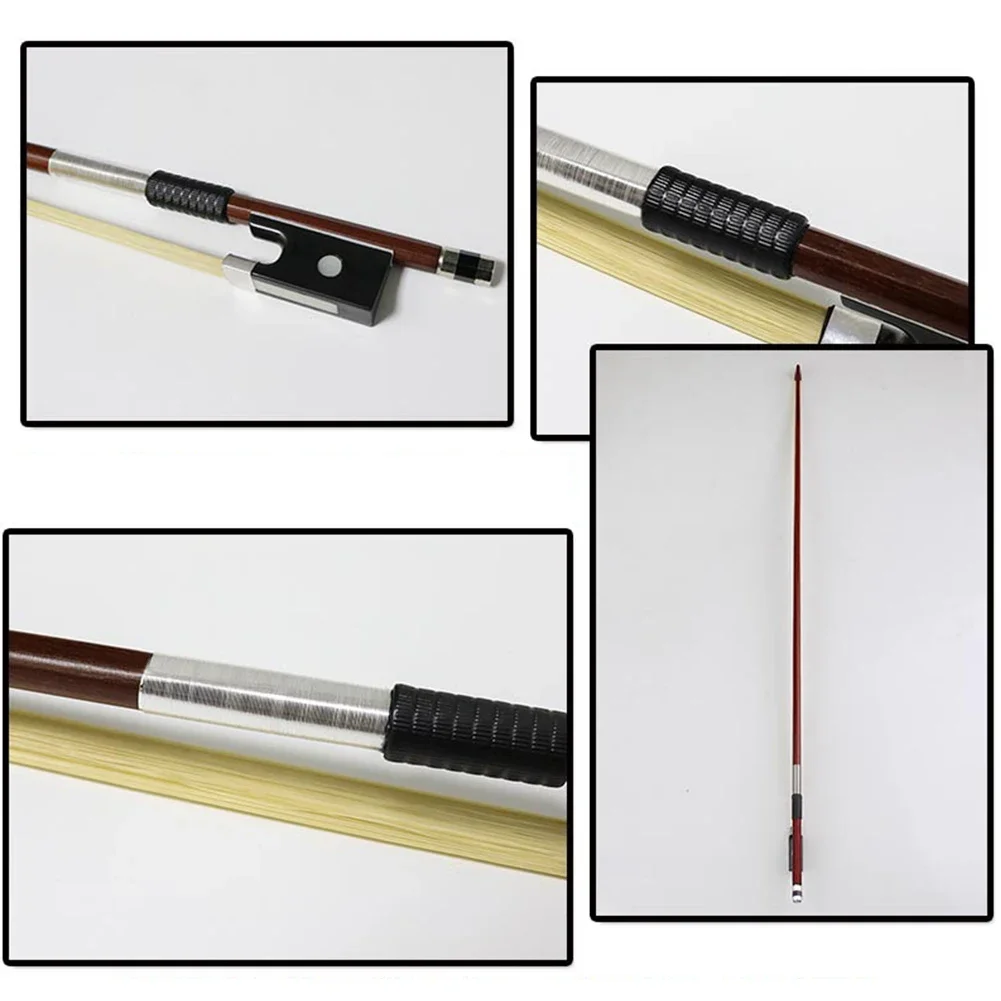 1/4 1/8 1/10 Violin Bow Horsehair Beginner Practice Carbon Fiber Bow Violins Accessories Stringed Instruments Parts Smooth Play