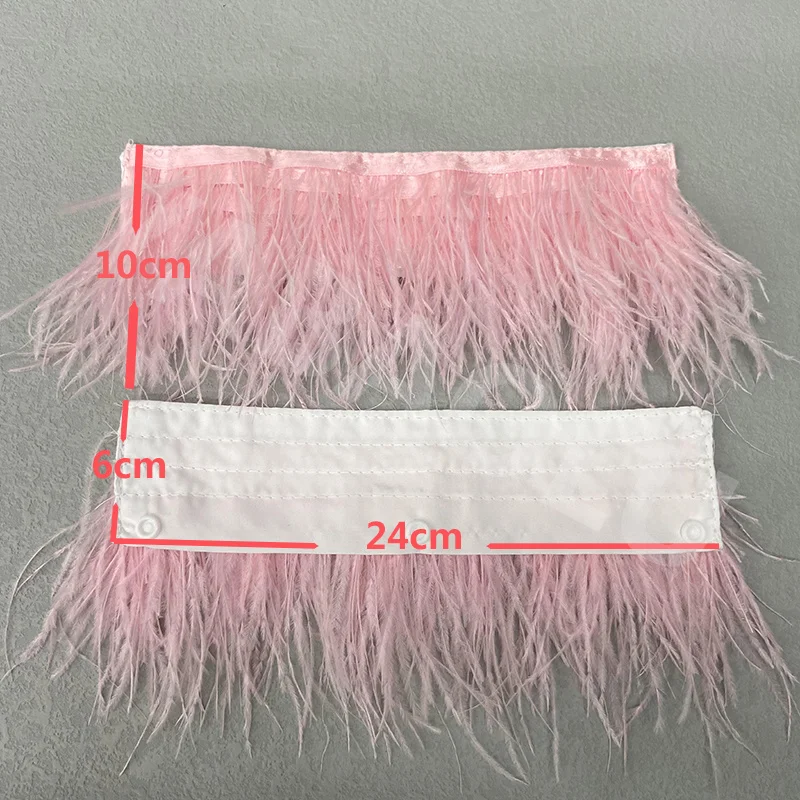 Fringe Ostrich Feathers Cuff Shirts Accessories Women Fashion Cuffs Fluffy Natural Ostrich Feather 24 Color Fur Wrist Cuffs 2022