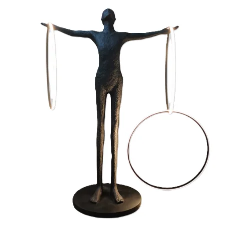 

Humanoid Art Statue Floor Lamp Living Room Light Luxury Modern Creative Exhibition Hall Decorative Floor Lamp