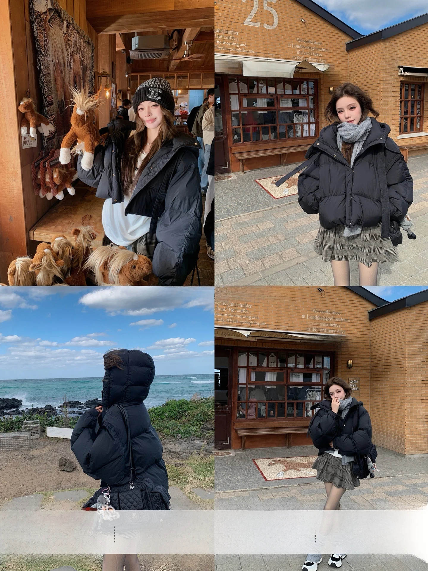 

Warm Diary Book White Du down Jaet Women's ort Sle Coat 2025 Autumn Winter Hat Design Thiened Long Sve Zipper