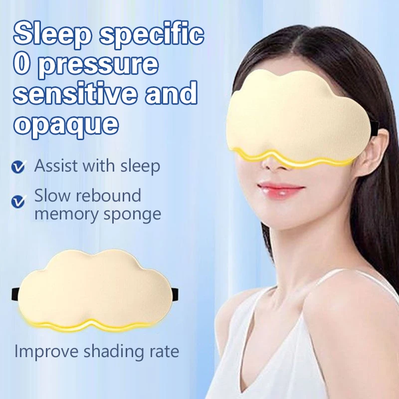 Masker tidur 6D memblokir cahaya masker tidur untuk mata lembut Masker Mata bantuan tidur untuk perjalanan pelindung mata malam bernapas Slaapmasker