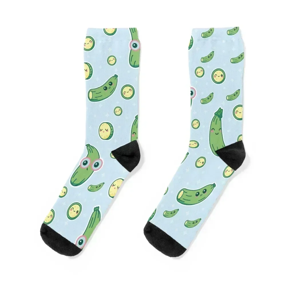 

Funny Kawaii Zucchini pattern Socks New year's luxe Lots sports stockings Women Socks Men's