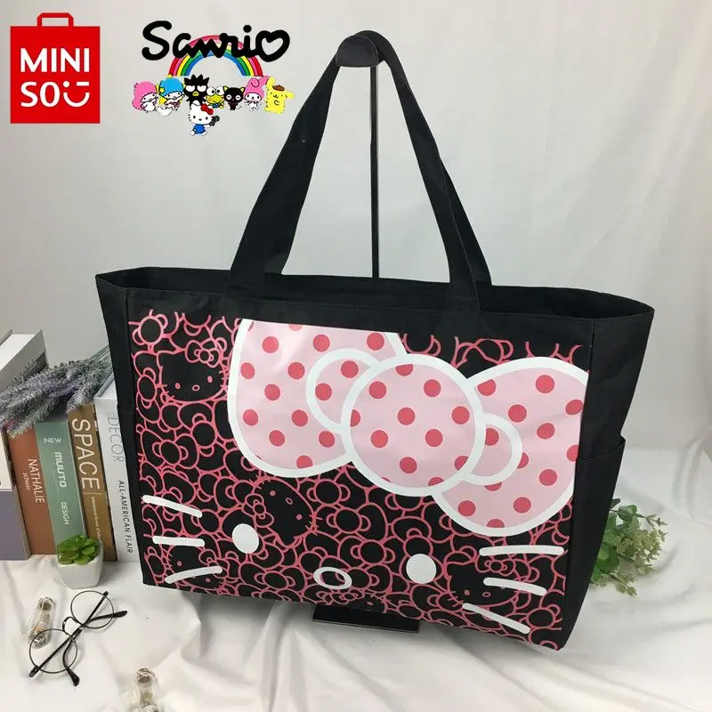 Minio Hello Kitty กระเป๋าใหม่กระเป๋าเดินทางทันสมัย, กระเป๋าเดินทางของของผู้หญิงที่มีคุณภาพสูงความจุขนาดใหญ่กระเป๋าเก็บของอเนกประสงค์