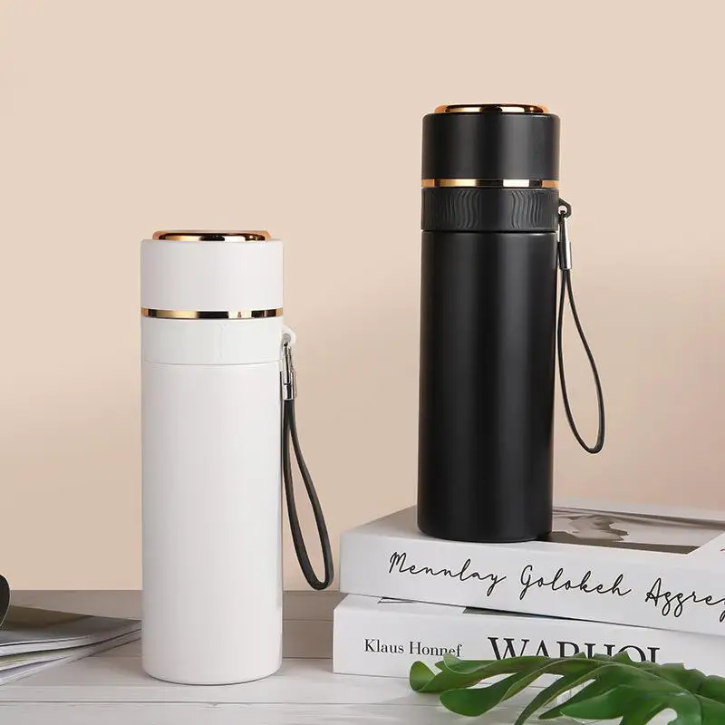 

One-Touch Lid Opening Stainl Steel 36 Busin Water Bottle Tea Water Separation Qui Open Insulated Cup with Handle