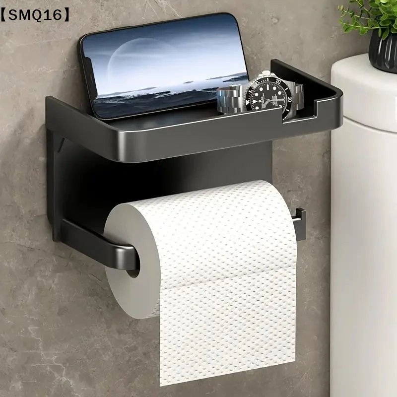 Toilet Paper Holder Plastic Storage Rack Kitchen Towel Placement Of Seasoning Bottles Bathroom Wall Roll Of Paper Storage【SMQ】