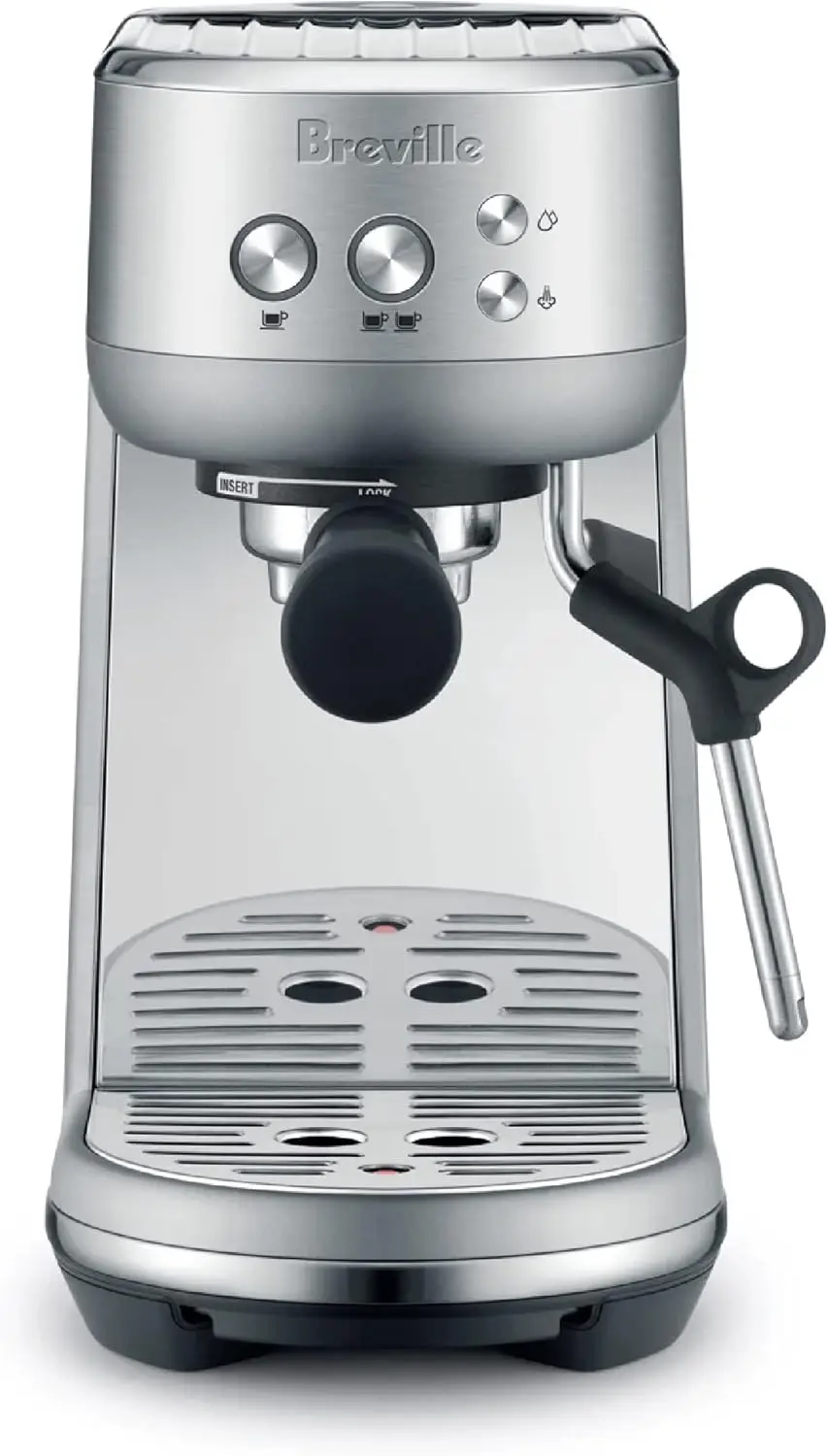 Máquina de café expreso con espumador de leche automático, máquina de café expreso con segundos de calentamiento, máquina de capuchino y café con leche para el hogar, BES450BSS