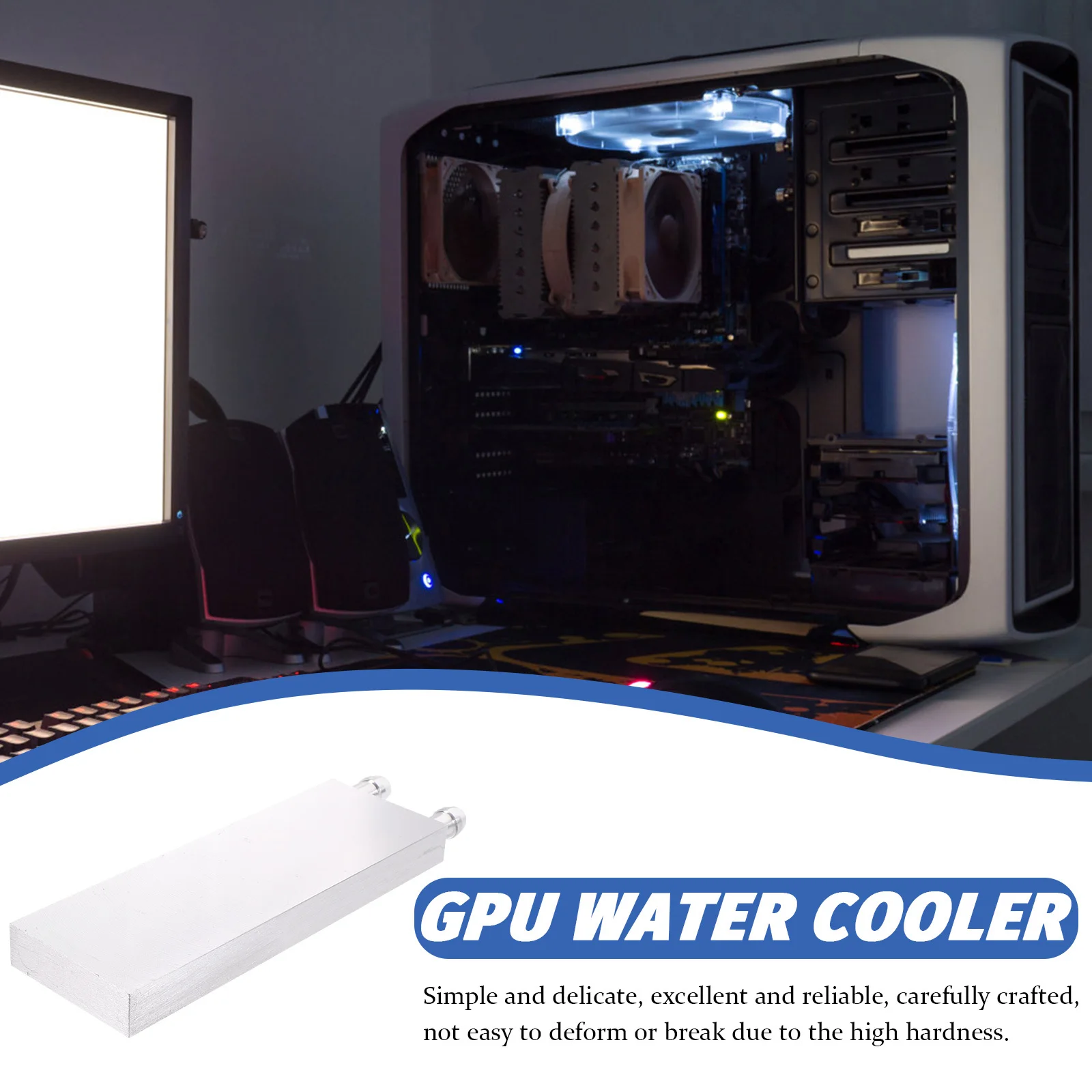

Cpu Aluminum Water Cooling Block Side Outlet Efficient Heat Dissipation Compatible With Multiple Cpu Models Liquid Cooler