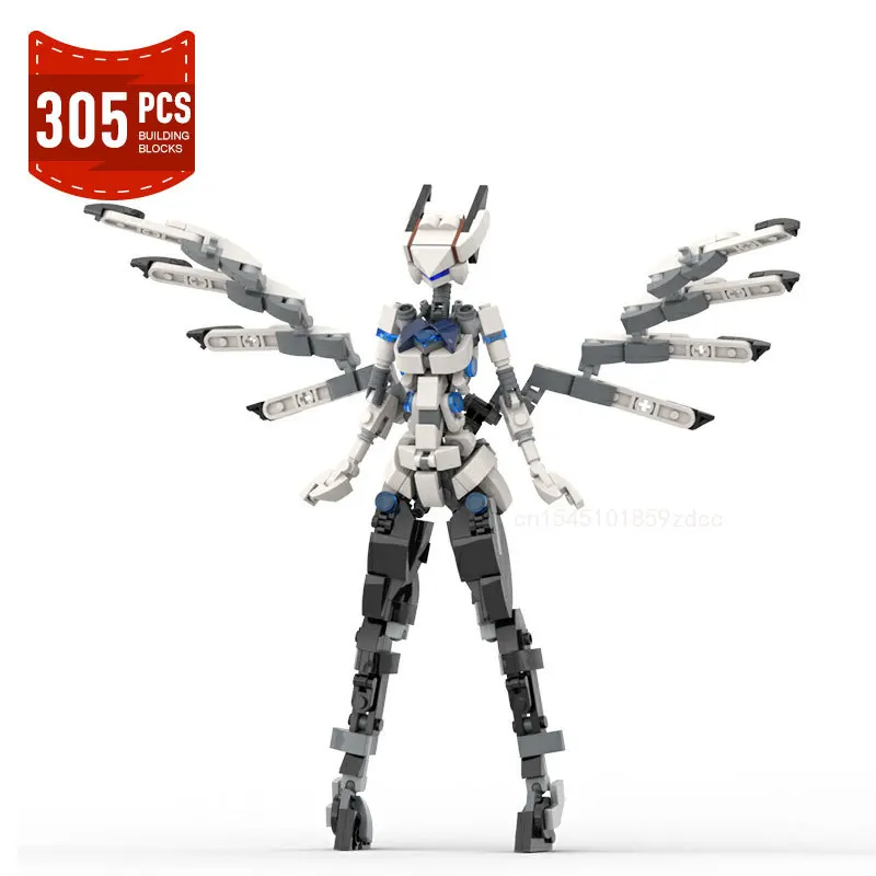 MOC Mecha Robot Mobile Suit Bunny Girls Tigress Catwoman Model Building Blocks Anime Figures Movable Joints Bricks Toys Gifts