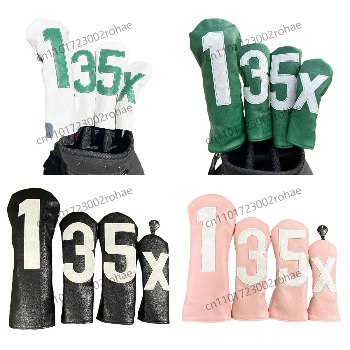 

Golf Minimalist Driver & Hybrid Headcovers | Blank Solid Color PU Golf Club Protectors