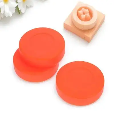 

3pcs Professional Pvc Hockey Puck For Roller Training Competition Lightweight High Density Orange Smooth Surface