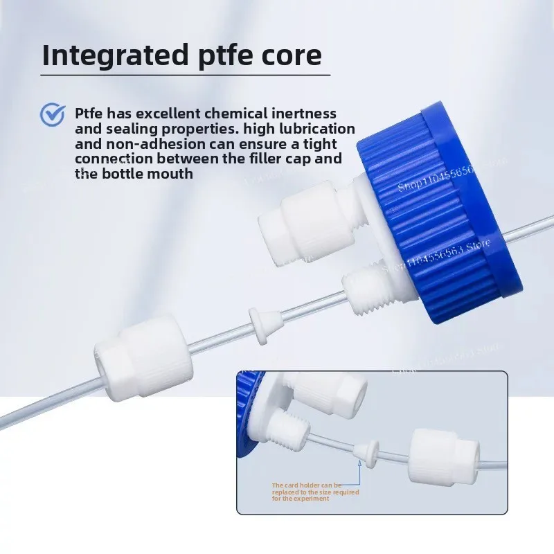 GL45 HPLC Waste Cap – Solvent Bottle Safety Cap with 1/8