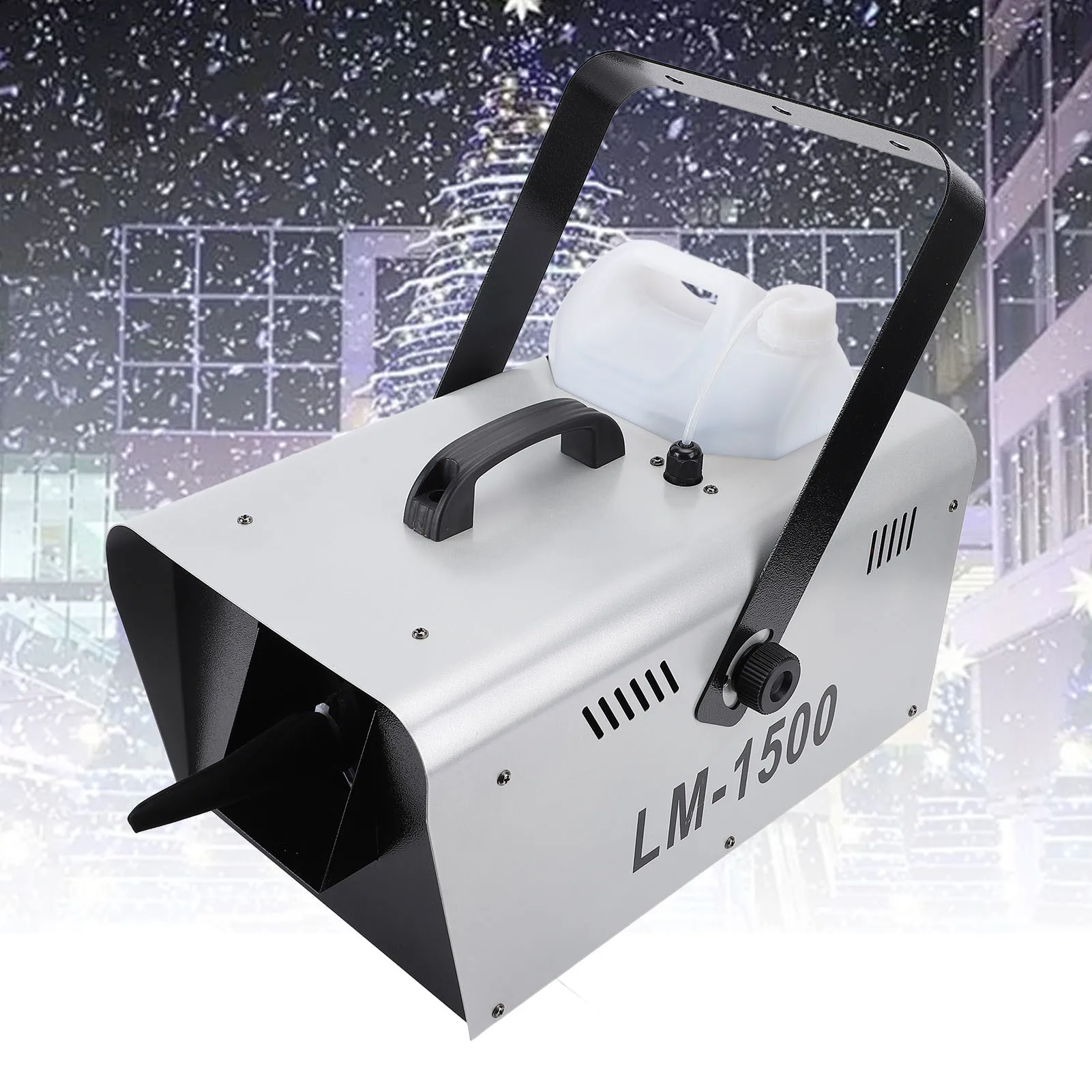 

1500 Вт поддельная снежная машина с дистанционным управлением, машина для изготовления снежинок, машина для изготовления поддельного снега для рождественской вечеринки, свадебного украшения