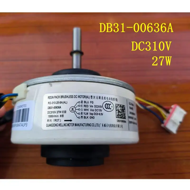 

For Samsung air conditioner motor DB31-00636A RD-310-25-8A(AL) SIC-41CVJ-F127-2 DC310V 27W Fan motor parts