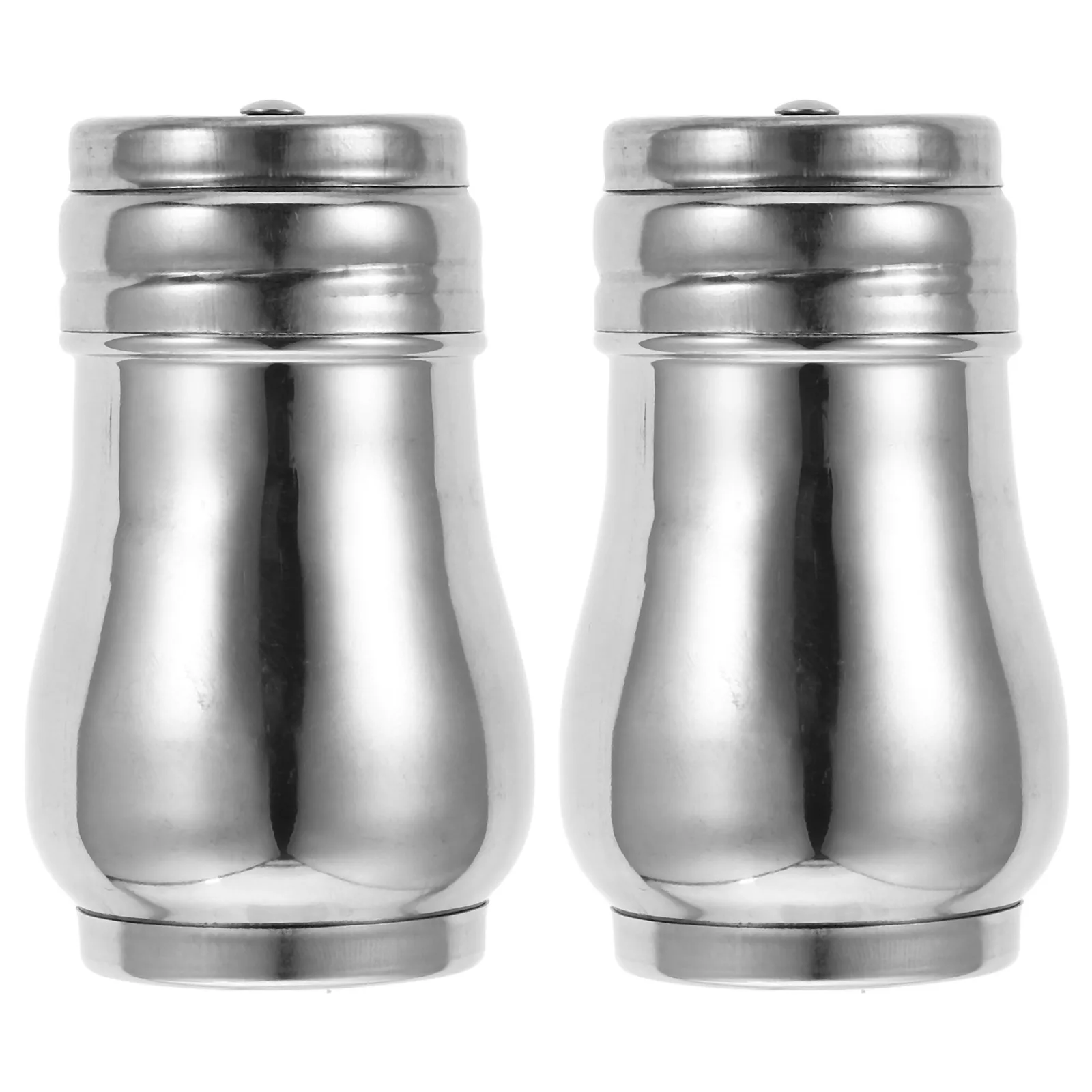 

2pcs Stainless Steel Salt and Pepper Shakers with Lid Outdoor Camping Cooking Seasoning Jars Travel Spice Dispenser for Kitchen