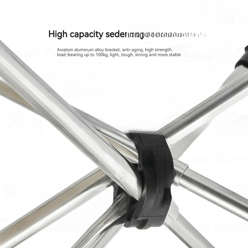 Naturehike Outdoor Portable Chair Camping Lightweight Telescopic Four-Corner Stool Aluminum Bracket Fishing Stool 100kg Bearing