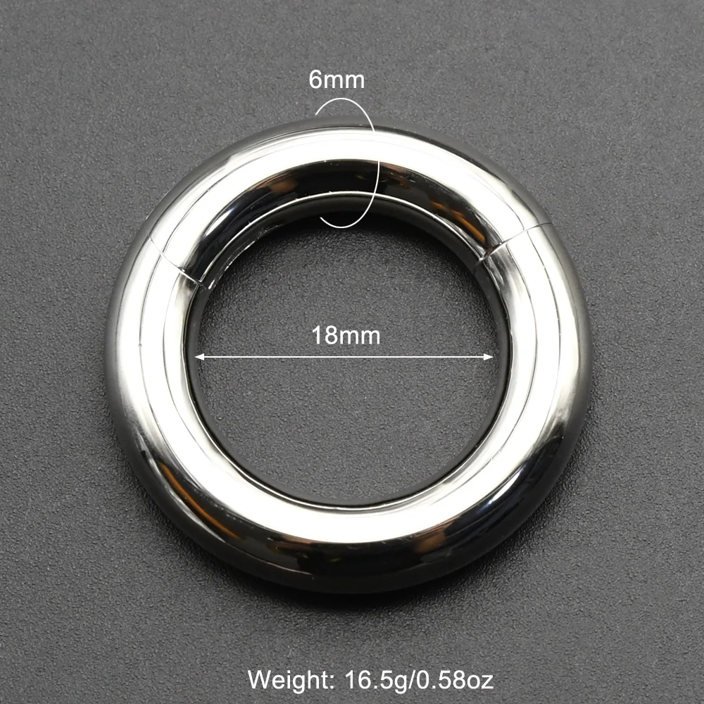 Starose Smooth Hinged Steel Segment Ring 00g Steel 8