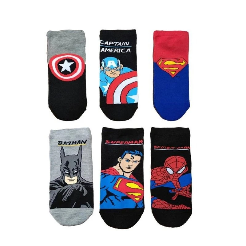 Boys And Girls Socks Cartoon Movie Peripheral Wholesale Foreign Trade Women Batman Trendy Socks Cartoon Four Seasons European