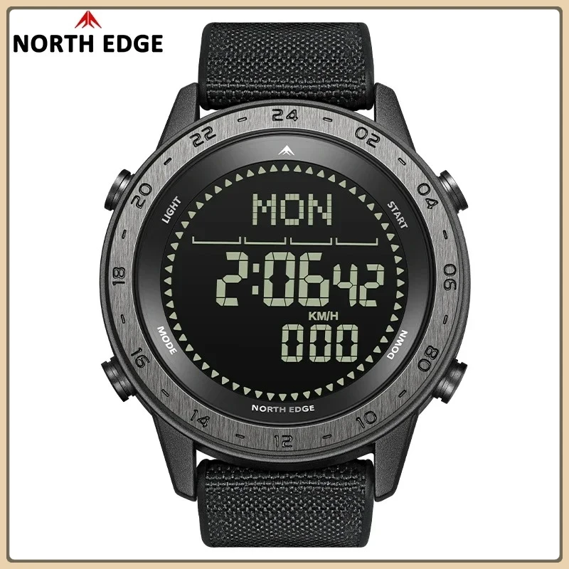 

NORTH EDGE TANK 3 мужские цифровые военные часы спортивные часы на открытом воздухе шагомер калорий компас водонепроницаемые наручные часы 50 м