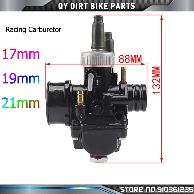 Motorcycle Carburetor PHBG AD Carburetor For 50-100Cc Engine 2 Stroke Racing Motor Dellorto