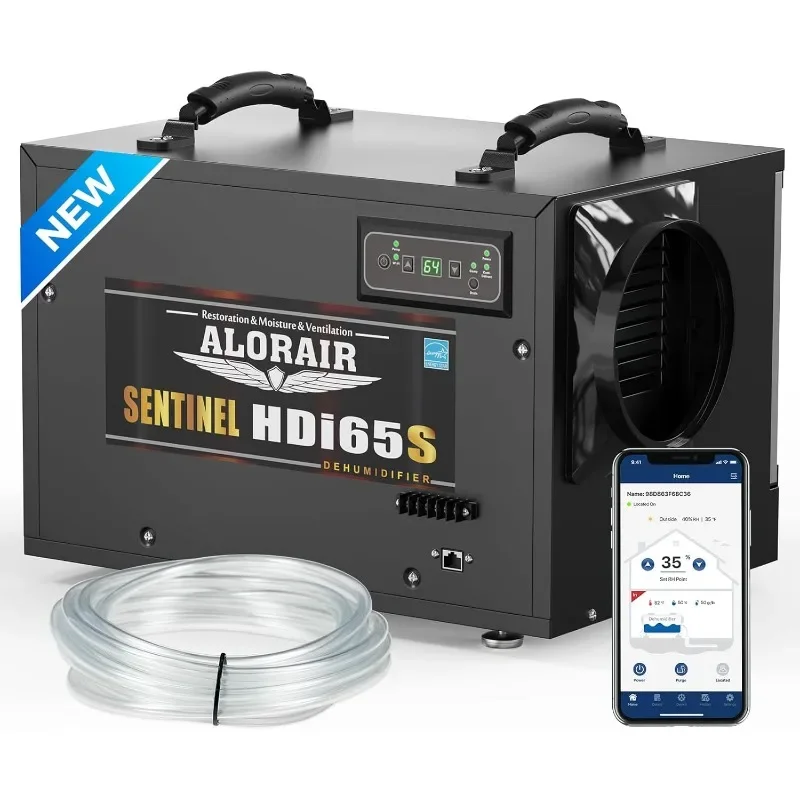 ALORAIR Crawl Space Dehumidifiers, 120 PPD Energy Star Wi-Fi APP Controls Crawlspace Dehumidifiers with Pump and Hose