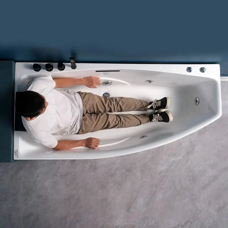 Small apartment household adult special-shaped surfing massage heated constant temperature narrow single bath