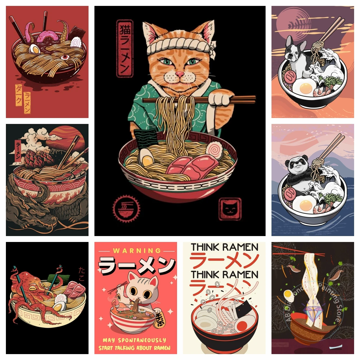 

Food Poster AB Diamond Painting Kit 5D DIY Diamond Embroidery Cross Stitch Handmade art Gift Home decor