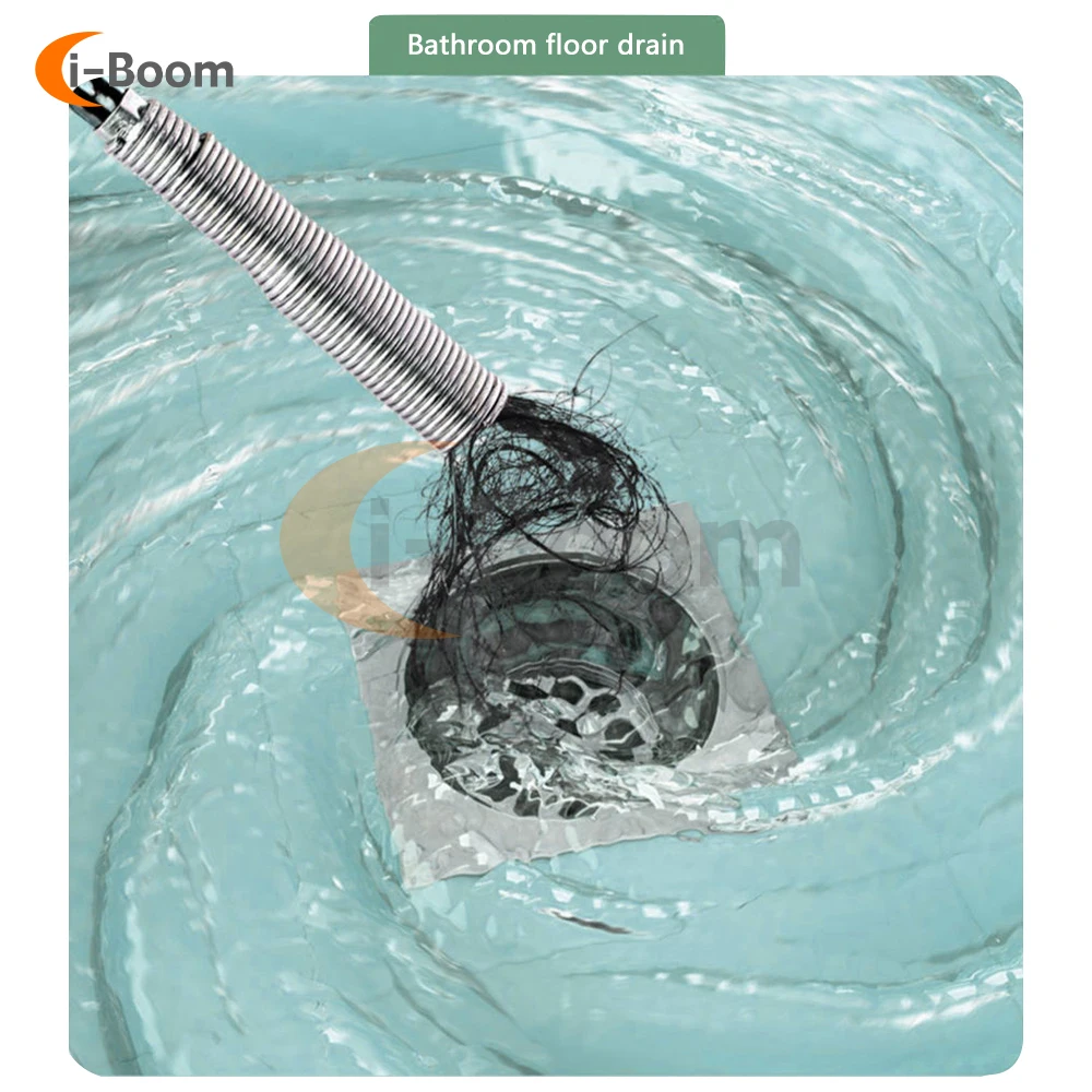 60/90/200cm Sewer Pipe Unblocker Snake Spring Pipe Folder Bathroom Hair Sewer Sink Cleaning Tool Kitchen Accessories