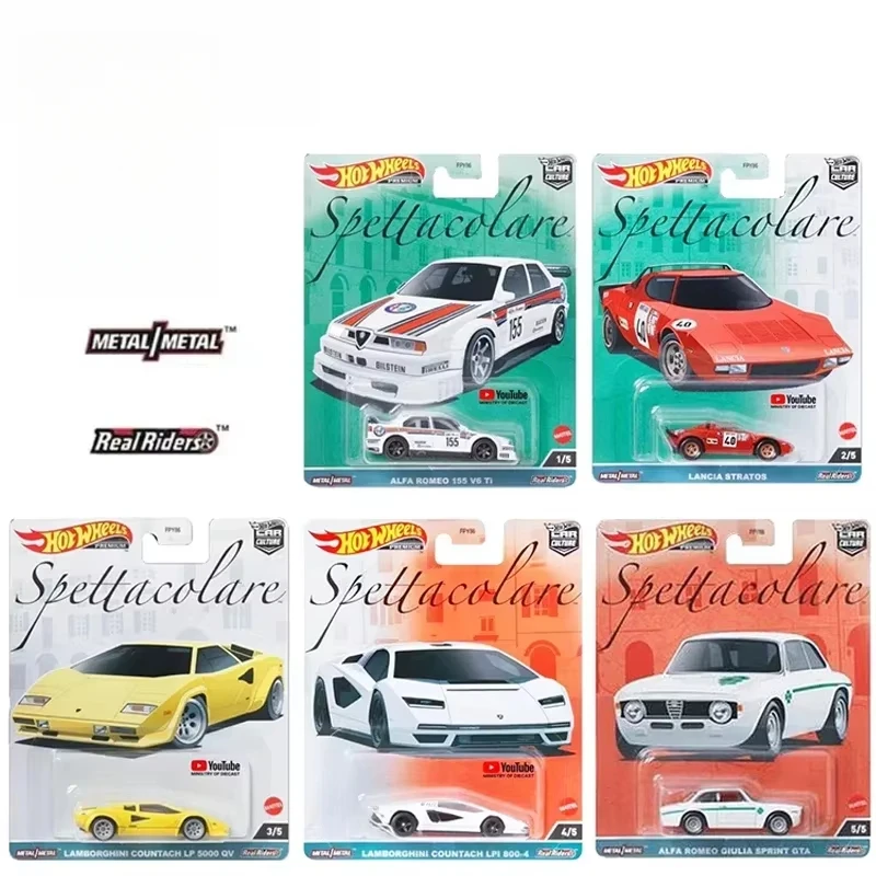En Stock Hot Wheels Premium Car Culture Spettacolare Diecast 1/64 Carro Alfa Romeo Lancia Stratos chico juguetes para niños regalo
