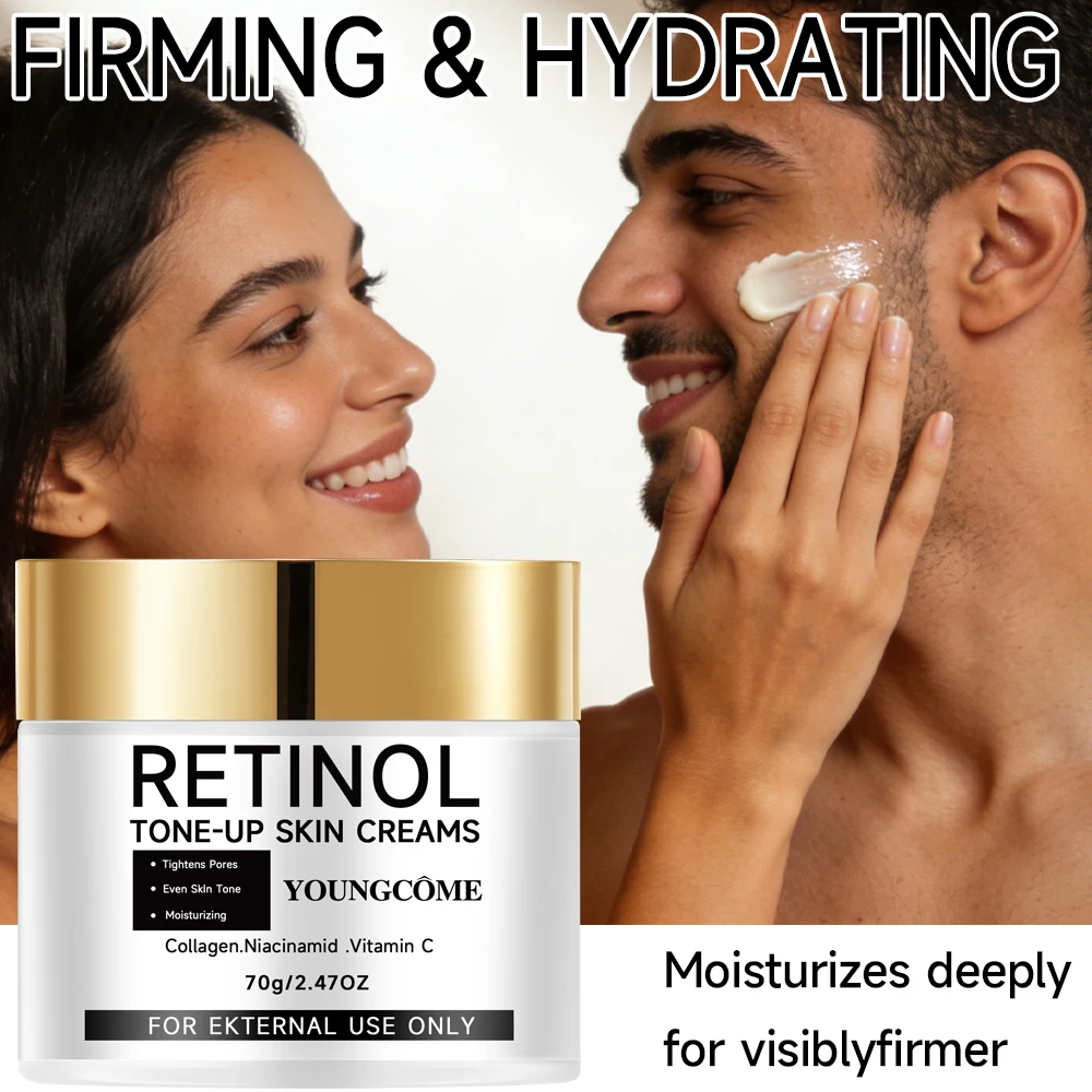 YOUNGCOME Retinol Tone-Up Cream - with Collagen, Niacinamide & Vitamin C for Pore Tightening, Smooth Brighten Skin