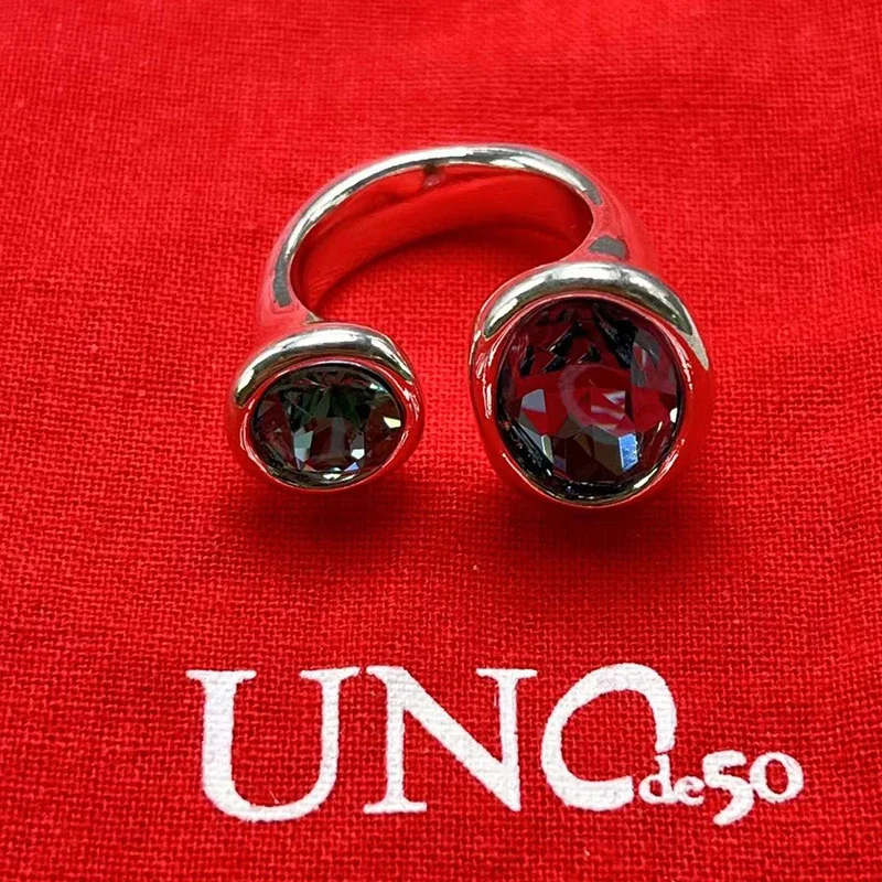 UNode50-Anillo de Gema azul exquisita para mujer, joyería romántica para vacaciones, paquete de regalo, gran oferta, europeo y americano, alta calidad, 2023