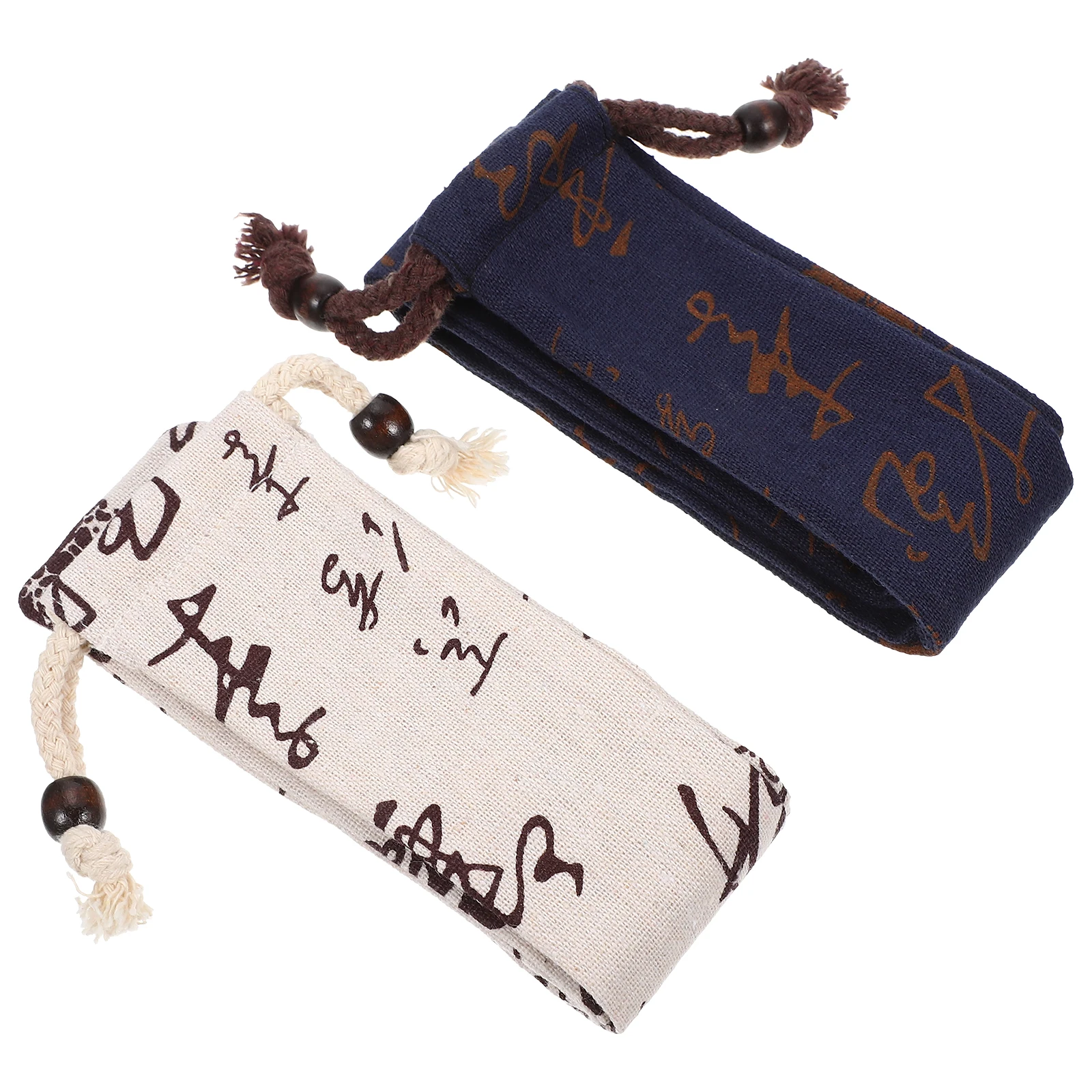 

2 Pcs Flute Protection Bag Carrier Dizi Case Cases for Musical Instruments Bamboo Vertical Cotton Linen