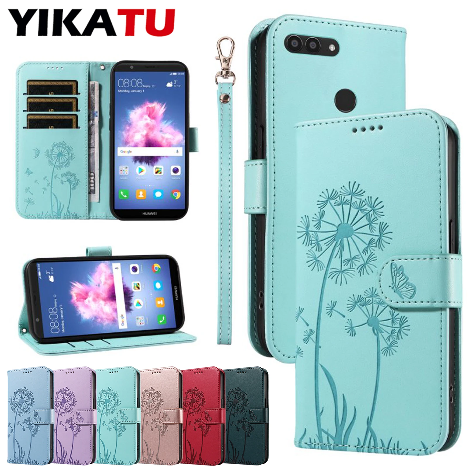 

Anti Theft Brush Wallet Leather Phone Case Flip Card Slot For Huawei Honor Maimang 7 6 Enjoy 9 8E 7S 50 Pro X5B Plus 4G 7A Mini