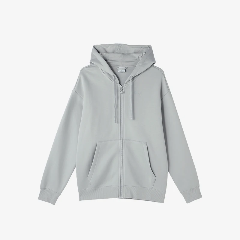 puma-genuine-sports-unisex-sports-knit-breathable-simple-zipper-hooded-jacket-631151-09