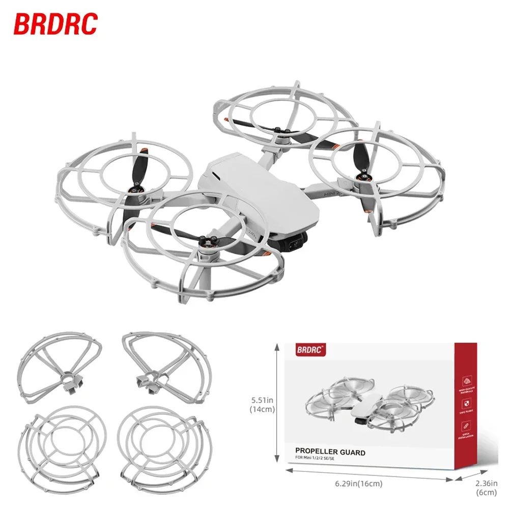 

BRDRC Propeller Guard for DJI Mini 4K/Mini 2/Mavic Mini 1/SE Quick Release Props Wing Fan Cover Two Modes Cage Drone Accessory