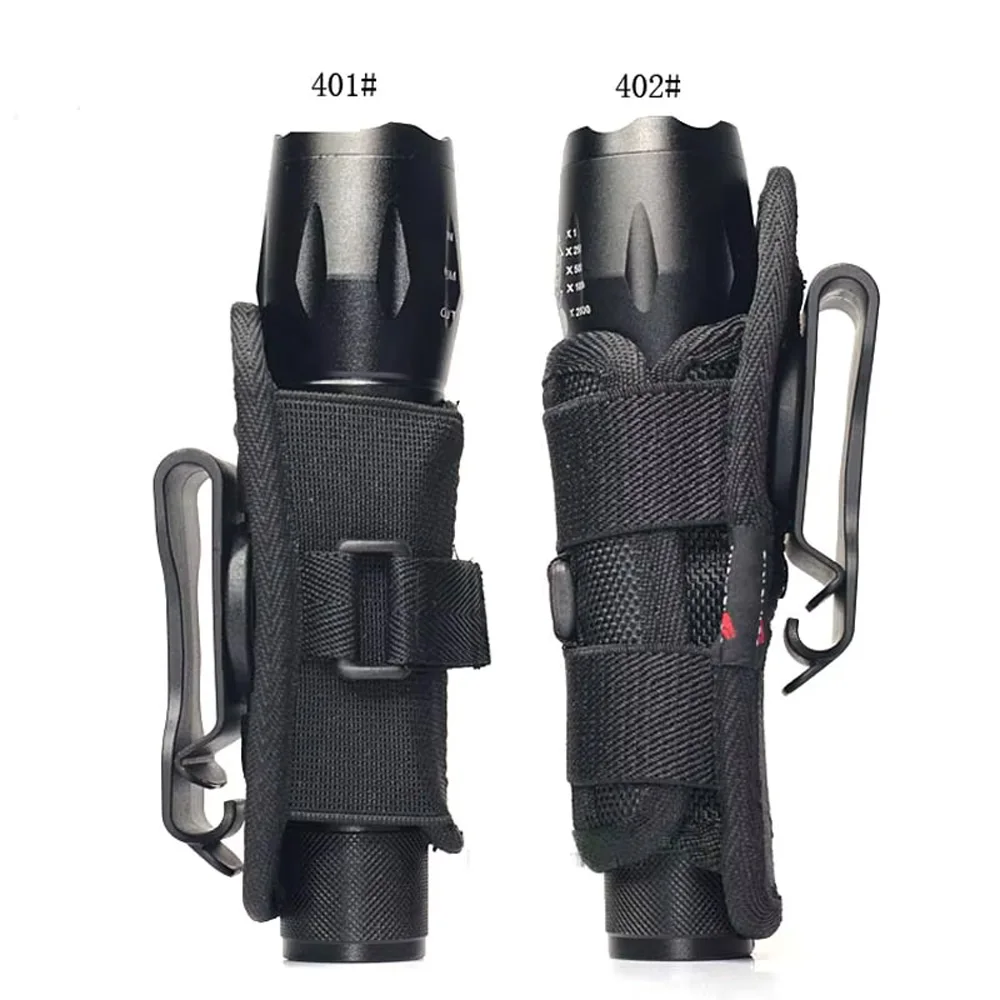 Tactical Outdoor 360-degree Rotatable Nylon Holster Waist Clip Flashlight Belt Holder Flashlight Gear Accessories