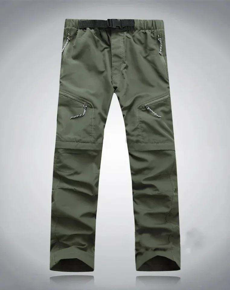 Spring Summer Outdoor Pants Men Quick Dry Convertible Pants Men Hiking Lightweight Fishing Zip Off Cargo Work Pants Trousers view 5
