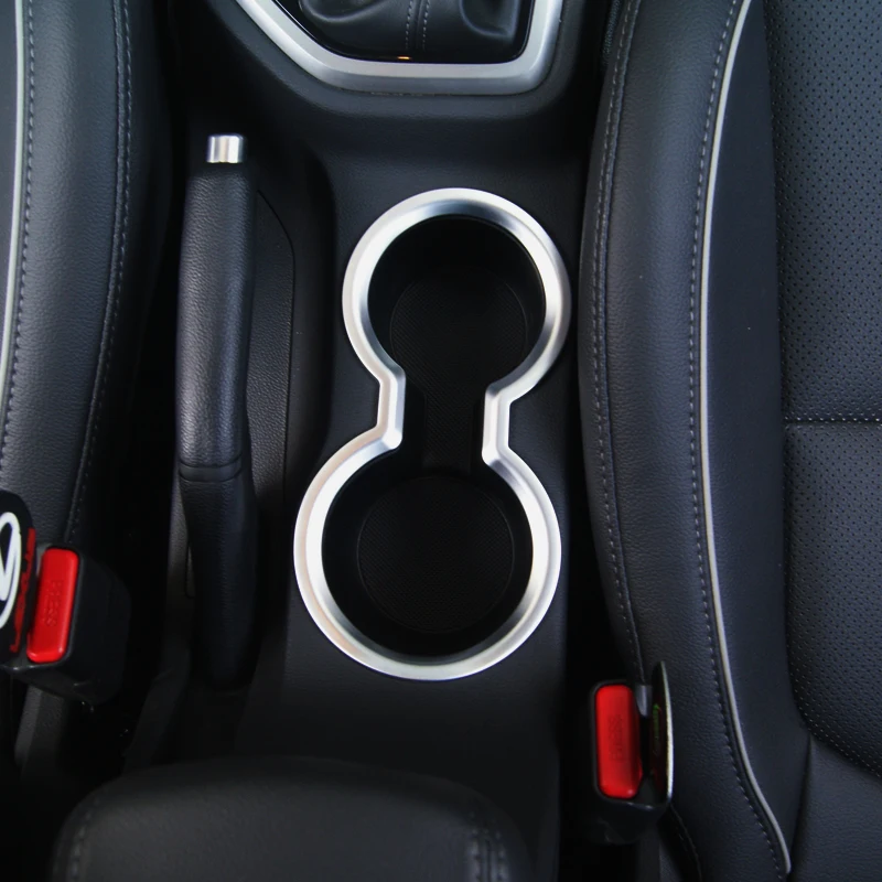 For Hyundai Creta Ix25 2015 2016-2019 Chrome Cup Drink Holder Cover Center Console Gear Trim Surround Frame Molding Garnish Matt