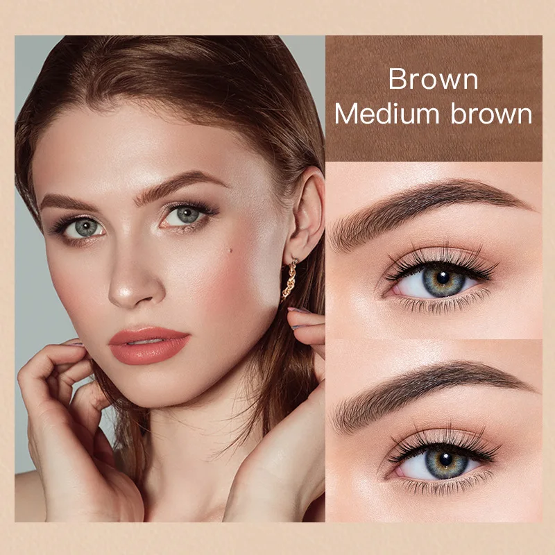 Pudaier Long Lasting Eyebrow Stamp Shadow Powder Stick Set Nude Makeup Waterproof Eye Brow Powder Tinting Colorings Kit Make up