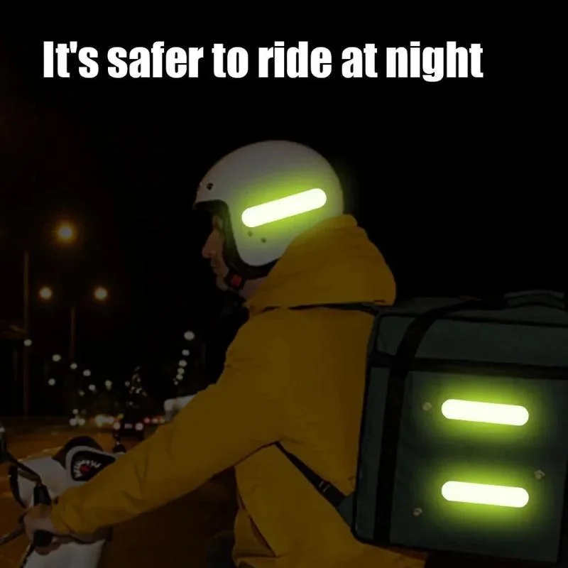 【A】10Pcs Helmet Reflective Stickers W/ High Brightness Night Visibility Waterproof Material For Motorcycle E Bike Cycling Rides