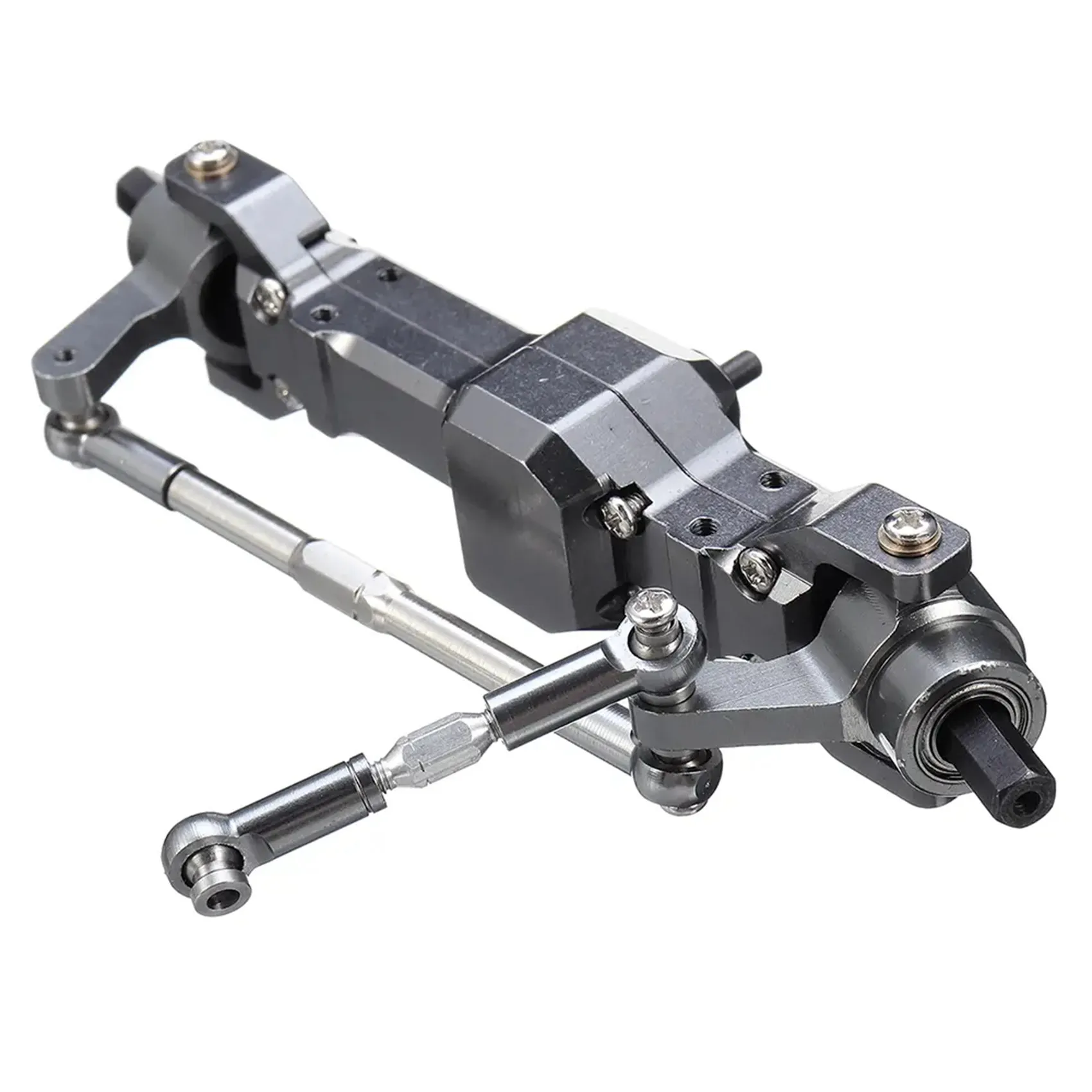 

WOWFU-Pull Rod Tie Rod Pull Rod Base Shock Absorber For WPL B14 B24 C14 C24 C34 1/16 & Metal Front & Rear Bridge Axle Gear Box