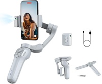 F6 F12 Wholesale L7CPRO Smartphone Gimbal 3-Axis Handheld Stabilizer Fill Light for Cell Phone iPhone Video Vlog Mini Tripod
