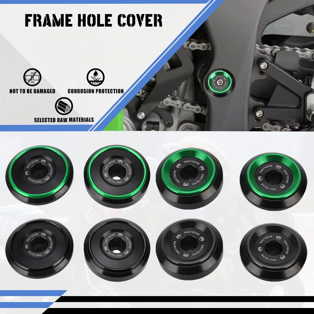 

For Kawasaki Z1000 ZX-10R Z1000SX Ninja 1000 1000SX ABS ZX-10RR 2010-2024 Motorcycle Frame Hole Plugs Covers Decorate Caps Kits