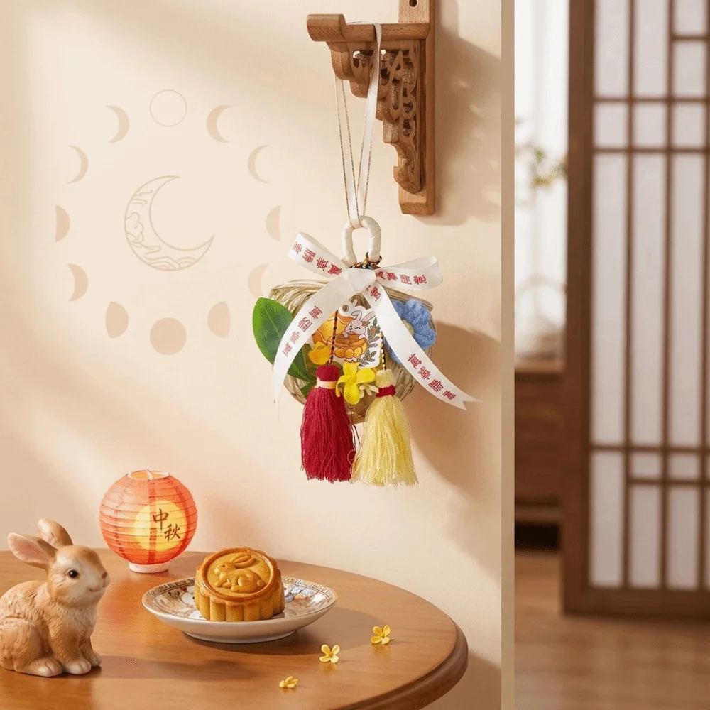 Material Kit Hanging Decorations Handmade Door Ornaments Mid-Autumn Festival Decor Wind Chimes DIY Moon Festival Pendants