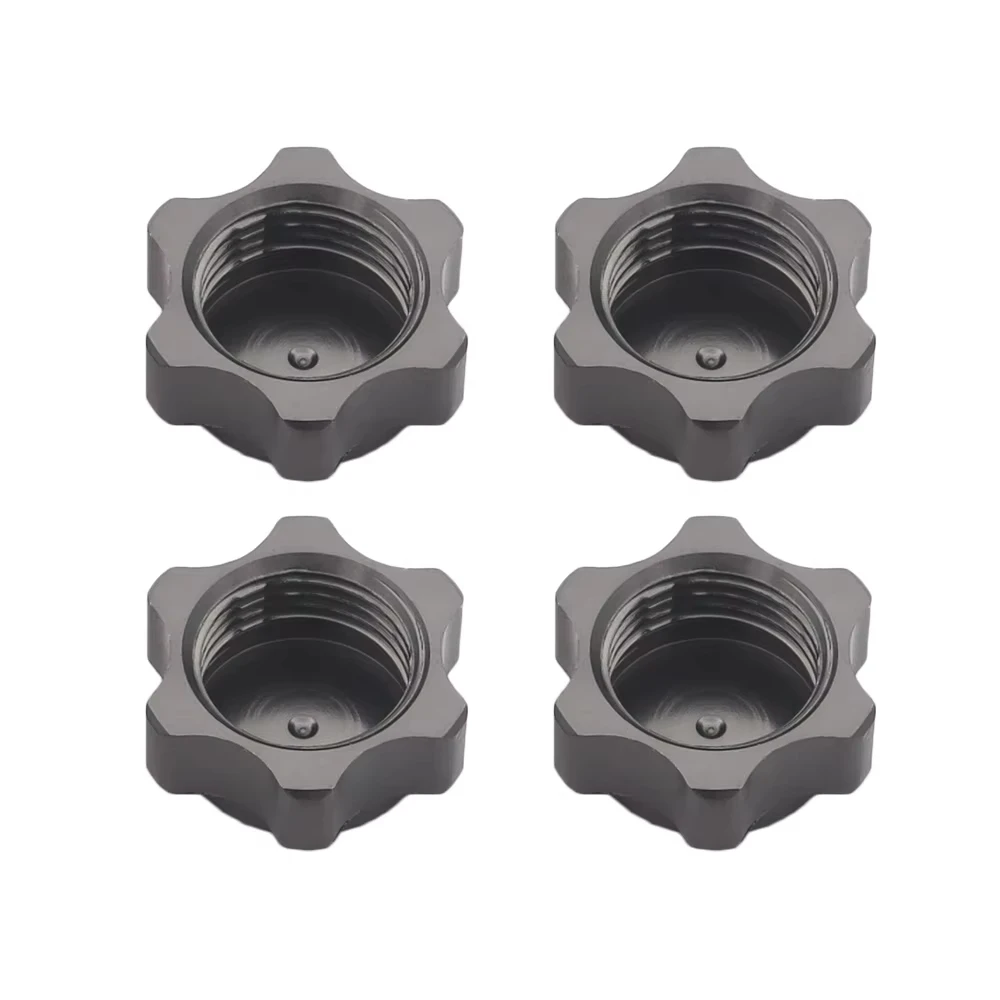 17mm Aluminum Wheel Hub Hex Nut with Fine Anti-Dust Cover for 1/8 Scale RC Hobby Car Buggy Truck Hop-Up Parts Compatible with HS view 3