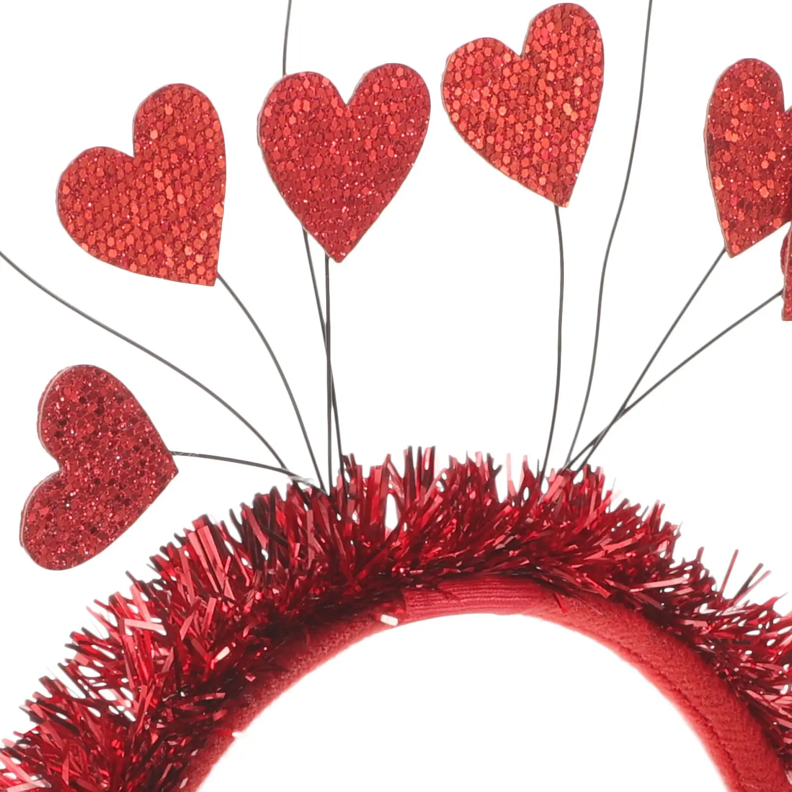 

9 Heart Shaped Headbands Valentine's Day Theme Party Hair Accessories Stylish Romantic Design Fits Easily Practical Use